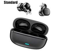 Open-Ear Headphones - Bluetooth Earbuds with Microphone & Rhinestone Decoration,Secure,Lightweight,Clip-On Earphone