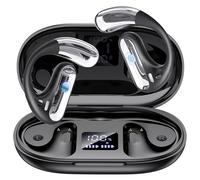 Open Ear Headphones Bluetooth, Headphones Wireless Bluetooth 5.4 with 4 Mic ENC, 40h Playback LED Display Type-C, Wireless IP7 Waterproof, Hi-Res Wireless Audio Sport Headphones