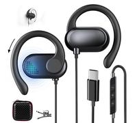 Open Ear Headphones USB C for iPhone 18 Pro Max 17 16 15 Adjustable Hook | Microphone and Volume Control Wired Headphones for Samsung Galaxy S26 Ultra S25 S24 S23 A56 A16 A17 Earphones for Pixel 10 9