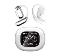 Open Ear Headphones with AI Translation Wireless Earbuds Two Way Translator Device Noise Cancelling for Running Learning 80 Hours for Battery Life(Silver)