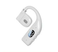 Open Ear Wireless Bluetooth Headset, 360° Rotatable Earpiece with Led Display, 0.5h Fast Charging, 200h Long Standby Hands-free Earpiece, for Office Business Calls, Driving And Daily (White 1 Pcs)