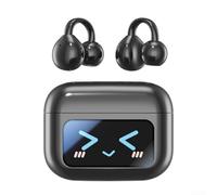 Open Ear Wireless Earbuds, HiFi Sound Hybrids Active Noise Cancelling Earbuds, Comfort For Gaming, Bluetooths 5.3 EarBud(Black regular)