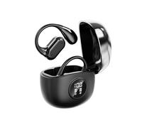 Open Earbuds - True Wireless Open Ear Bluetooth5.4 Headphones, Hook Design, IPX5 Water Resistant, 40 Hours Life with Dual-Axis Design for Long-Lasting Comfort Crystal-Clear Calls for Driving (Black)
