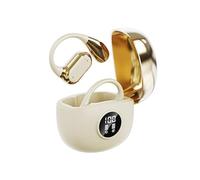 Open Earbuds - True Wireless Open Ear Bluetooth5.4 Headphones, Hook Design, IPX5 Water Resistant, 40 Hours Life with Dual-Axis Design for Long-Lasting Comfort Crystal-Clear Calls for Driving(gold)