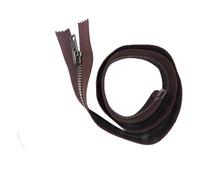 Open End Metal Zip Dark Brown Bronze Teeth 56-76cm 22-30 inch Duty Buy 1 2 357D, 56cm Dark Brown, 1