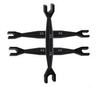 Open End Wrench Set 3-4mm 4.5-5mm 5.5-7mm Double End Spanner for RC Crawler Car Compatible with for Tamiya for Axial SCX10 /8/10 Scale Models Aluminum Tool(Black)