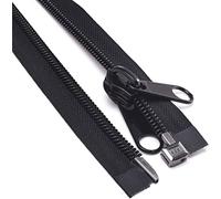 Open-Ended Zip Fasteners,Coil Zippers,10 33 Inch Separating Large Nylon Zippers Black Tape with Double Pull Tab Slider Heavy Duty Zippers for Sewing, Sleeping Bag, Boat, Canvas, Tent (Color : #10, ( C
