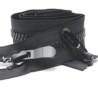 Open Ended Zip Fasteners,Invisible zips,NO.15 Durable Resin Double Opening Large for Sewing Head Two-Way Cotton Coat Long Down Jacket Accessories(Color:Black,Size:NO.15)(Color:90CM) (Color : 90cm) (