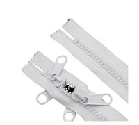 Open-Ended Zip,Zipper Eplacement,1Pc Nylon Closed End Zip for Sewing 100-600cm Two Way Close-End Zips for Tent Decorative Double Sliders Bag Outdoor DIY Accessories(White,100cm(1Meter))