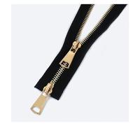 Open-Ended Zip,Zipper Eplacement,1pcs 5# 60-120cm Double Opening Large Zipper for Sewing Jacket Coat Zippers Down Zips Repair Kit DIY Accessories(Black Gold,110cm)