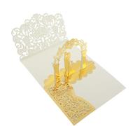 Open Engagement Congratulations Card, Paper Wonder Engagement Card, 18 * 12.5C, Hollow Wedding Bridal Shower Pop-up Card