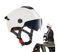 Open Face Attractive Helmet - Double Visorheadgear Helmet | Approved For Scooty | Open Face Crash Jets For Men Women Road Legal | Double Visor Headgear Protective Gear For Street Racin