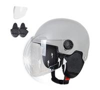 Open Face Helmet, 3/4 Motorcycle Helmet Open Face Helmet Motorcycle Half Warm Helmet With Sun Visor, Motorbike Crash Helmet, Unisex Breathable Helmet For Electric bik-e & Road bik-e Motorbike Helmets