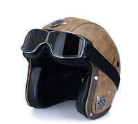 Open Face Helmets for Men Casco Racer Motorcycle Crash Helmets Open Face Casco Jet Moto with Goggles DOT Approved