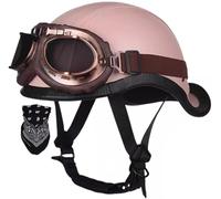 Open Face Low Profile Helmet, Motorcycle Helmet with Sun Visor, Open Face Jet Motorbike Helmets for Adult - Motorbike Rider Road Legal DOT/ECE Approved 5,XL