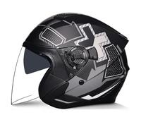 Open Face Motorbike Helmet 3/4 Half Face Motorbike Crash Helmet DOT/ECE Approved for Electric Vehicle Motorcycle Lightweight Motorcycle Helmet D,L=(59-60CM)