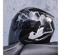 Open Face Motorbike Helmet ECE 22.06 Approved Classic Open Face Motorcycle Scooter Moped Motorbike Helmet Scooter Motorcycle Crash Jet Helmet for Men Women Double Sun Visor A2,L57-58