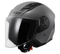 Open Faced Motorcycle Helmet. LS2 Airflow II ECE 22.06 Nardo Grey