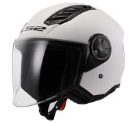 Open Faced Motorcycle Helmet. LS2 Airflow II ECE 22.06 Gloss White