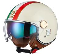 Open Face Motorbike Helmet, Motorbike Helmets ECE 22.06 Approved, Crash Jet Helmet for Men Women with Sun Visor, Electric Bike Road Bike Road Legal for Men Women