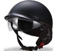 Open Face Motorbike Helmet, Scooter Motorcycle Crash Jets Helmet for Men Women Protective Gear Double Visor Breathable Scooter Helmets Electric Bike & Road Bike Motorbike Helmets 2,XL