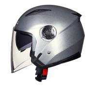 Open Face Motorbike Helmet Unisex Jet Helmets with Double Lens ABS Road Legal Anti Fog Four Seasons Sunscreen for Scooter Electric Car