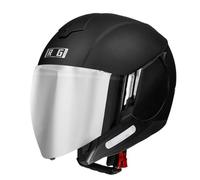 Open Face Motorbike Helmets Retro Jet 3/4 Helmet DOTECE Approved Motorcycle Half Helmet with Double Visor Moped Scooter Cruiser Helmets for Adults Unisex Sturdy and Durable T,L:59-60CM