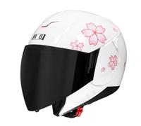 Open Face Motorbike Helmets Retro Jet 3/4 Helmet DOTECE Approved Motorcycle Half Helmet with Double Visor Moped Scooter Cruiser Helmets for Adults Unisex Sturdy and Durable O,XXL:63-64CM