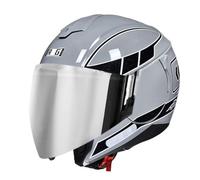 Open Face Motorbike Helmets Retro Jet 3/4 Helmet DOTECE Approved Motorcycle Half Helmet with Double Visor Moped Scooter Cruiser Helmets for Adults Unisex Sturdy and Durable L,XXL:63-64CM