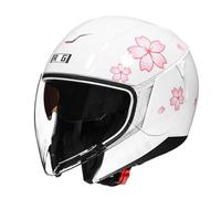 Open Face Motorbike Helmets Retro Jet 3/4 Helmet DOTECE Approved Motorcycle Half Helmet with Double Visor Moped Scooter Cruiser Helmets for Adults Unisex Sturdy and Durable N,XXL:63-64CM