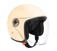 Open Face Motorcycle Half Helmet, All Season Winter Windproof Warm Removable Liner Crash Helmet with Drop Down Sun Visor, for Scooter