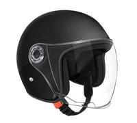 Open Face Motorcycle Half Helmet, All Season Winter Windproof Warm Removable Liner Crash Helmet with Drop Down Sun Visor, for Scooter