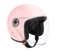 Open Face Motorcycle Half Helmet, All Season Winter Windproof Warm Removable Liner Crash Helmet with Drop Down Sun Visor, for Scooter