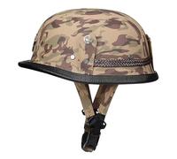 Open Face Motorcycle Helmet Summer Motorbike Half Helmet Retro Style Jet Helmet ECEDOT Approved for Men and Women Leather Scooter Half Helmet Lightweight Motorcycle Helmet H,L:59-60CM