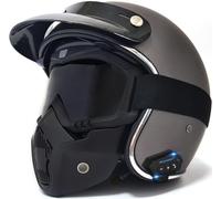Open Face Motorcycle Helmet with Inner Sun Visor - Road Legal DOT/ECE Approved Scooter Motorcycle Crash Jet Motorbike Helmets for Chopper Moped Electric Scooters Bike Helmet Men 4,XL