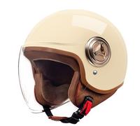 Open Face Motorcycle Helmets ECEDOT Approved 3/4 Vintage Motorbike Half Helmet with Visor Portable Jet Helmet for Adults Men Women Scooter Moped Helmet for City Commuting B,54-61CM