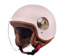 Open Face Motorcycle Helmets ECEDOT Approved 3/4 Vintage Motorbike Half Helmet with Visor Portable Jet Helmet for Adults Men Women Scooter Moped Helmet for City Commuting D,54-61CM