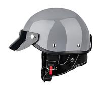 Open Face Motorcycle Helmets Portable Motorcycle Half Helmet ECEDOT Approved Multi Stage Quick Release Buckle for Adults Men Women Scratch Resistant Cruiser Helmets B,L:59-60CM
