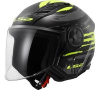 Ls2 Of616 Airflow Ii Brush Open Face Helmet Black 2XL