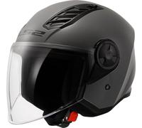 Open Faced Motorcycle Helmet. LS2 Airflow II ECE 22.06 Nardo Grey