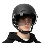 Open Faced Motorcycle Helmet With Sun Visor And Goggles, Lightweight | Motorcycle Helmet With Sun Shield, jets Unisex Motorcycle Helmet,Protective Headgear Breathable For Outdoor Sportbike Scooter