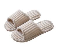 Open Felt Slippers with Felt Sole, Men's Winter Warm Slippers, Unisex Guest Slippers, Non-Slip Slippers, Comfortable Hut Shoes, Four Seasons Slippers, Lightweight Home Shoes, beige, 9 UK