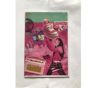 Open Female Happy Birthday Card Girl Chick Star Music Rock Trainers