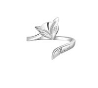 Open Finger Ring 925 Sterling Silver Adjustable for Women | Silver Finish, Fox Shape Detail, Daily Wear for Girlfriends, Casual Outfits, Season