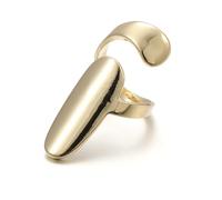 Open Fingernail Rings 3Pcs, Knuckle Armor Thumb Tip Ring, Punk Gothic Metallic Copper Nail Cap Cover Art Protective Claw For Makeup Party Cosplay Dress Decoration Gift (Gold)