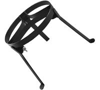 Open Fire Cooking Stand, Folding Campfire Tripod for Dutch Oven | Black metal tripod with 9.8" top ring, 9.6" height, 12.5" base width, folds for storage.