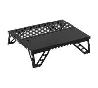 Open Fire Grill - 10.4Inch Foldable Camp Grill | Aluminum Alloy Grate - Portable BBQ Cooking Rack For Camping Hiking Picnic Outdoor Use