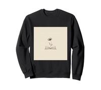 Open Flower Reading Literature Botanical Art Sweatshirt