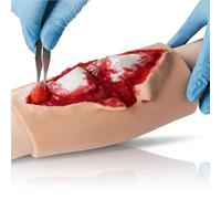 Open Fracture Wound Trainer, Wearable Bleed Control Education Tool, Reusable for Wound Care Practice and Skills Training