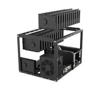 Open Frame PC Case | PC Frame Miner Rig Case - Stackable Crypto Coin Currency Mining Accessories, Rack Stand, Open Air Testbench Fits ATX Motherboard
